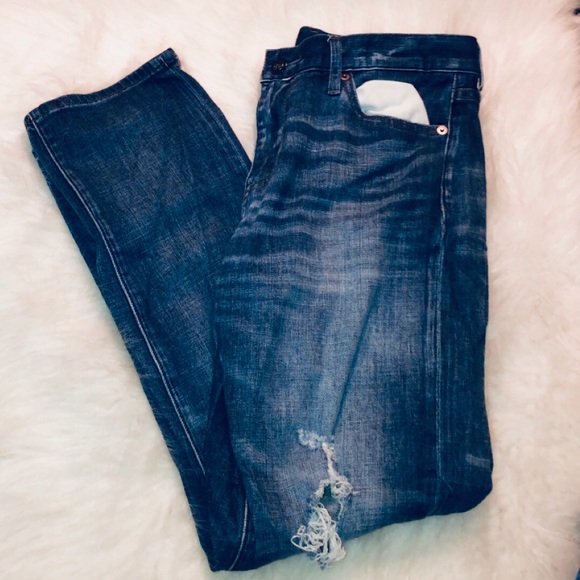 Uniqlo Denim - Uniqlo Jeans Size 10 Slim Boyfriend Mid Rise